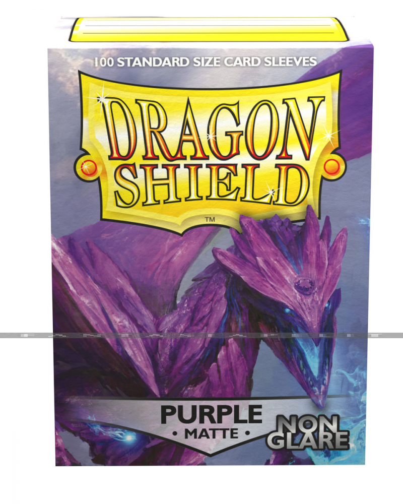 Dragon Shield Sleeves: Non-glare Matte Purple (100)