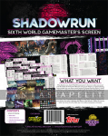 Shadowrun Sixth World Gamemaster Screen