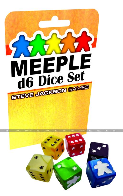 Meeple D6 Dice Set: Black