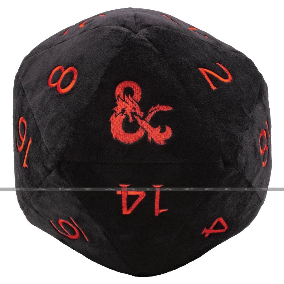 Dungeons and Dragons: Jumbo D20 Dice Plush, Black (10 Inches)