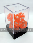 Transparent Dice Set Orange/Oranssi gemnoppasetti (7 noppaa)