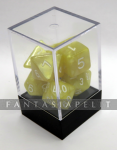 Pearl Dice Set Yellow/Keltainen helmiäisnoppasetti (7 noppaa)