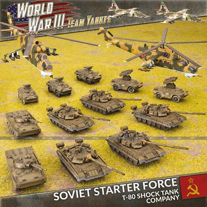 WWIII: Soviet Starter Force -T-80 Shock Tank Company (Plastic)