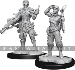 Starfinder Deep Cuts Unpainted Miniatures: Human Mechanic (2)