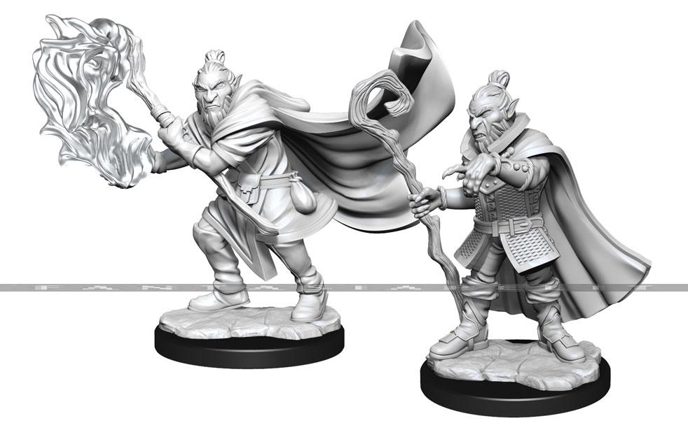Critical Role Unpainted Miniatures: Hobgoblin Wizard and Druid Male (2)