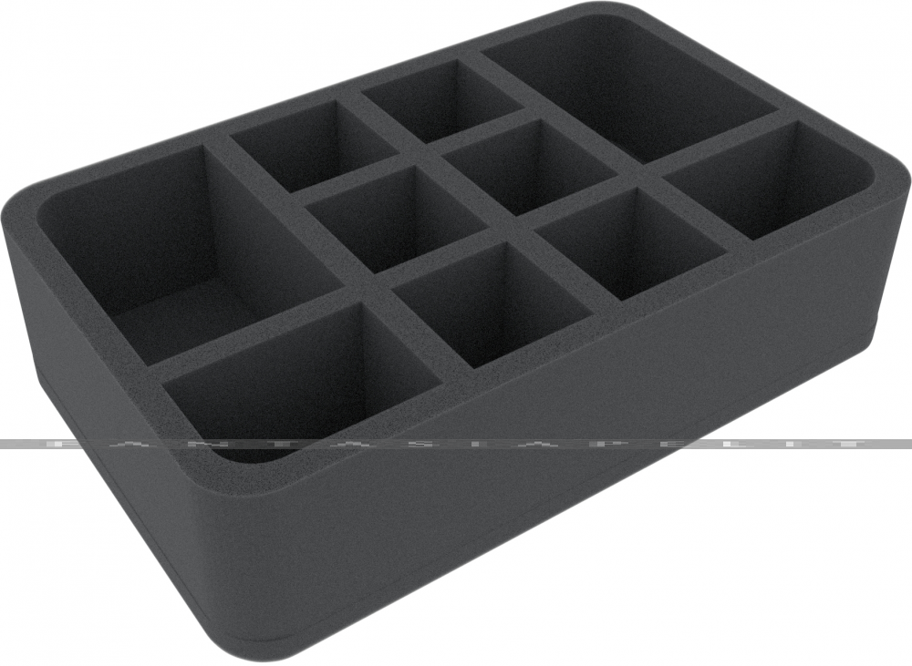 70 mm Half-Size Foam Tray with 10 Compartments