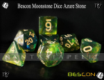 Moonstone Azure Stone Dice Set (7 noppaa)