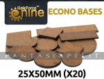 GF9 Econo Bases 25x50mm (x20)