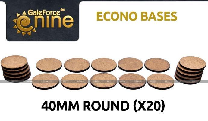 GF9 Econo Bases 40mm round (x20)