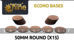 GF9 Econo Bases 50mm round (x15)