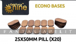 GF9 Econo Bases 25x50mm pill (x20)