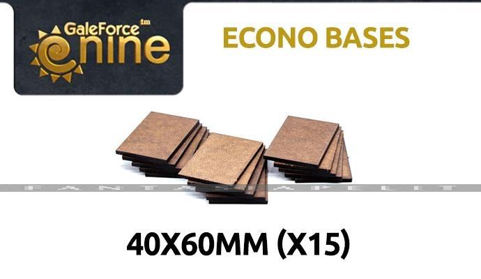 GF9 Econo Bases 40x60mm (x15)