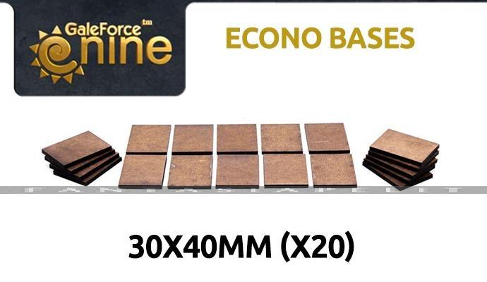 GF9 Econo Bases 30x40mm (x20)