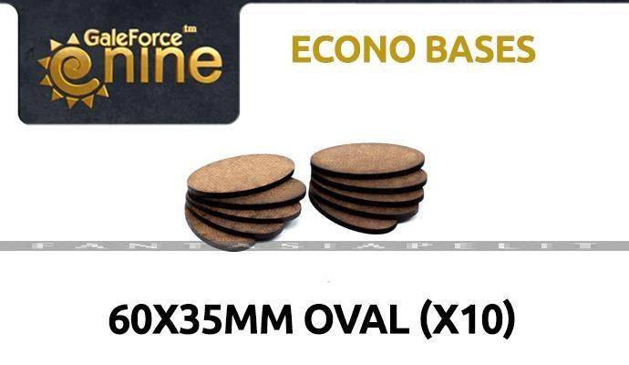 GF9 Econo Bases 60x35mm Oval (x10)