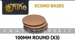 GF9 Econo Bases 100mm Round (x3)