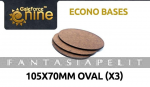 GF9 Econo Bases 105x70mm Oval (x3)