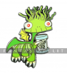 kuva tuotteesta on linkki tuotesivulle: My Little Cthulhu Pin: Mi-Go