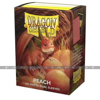 Dragon Shield: Matte Dual Sleeves Peach (100)