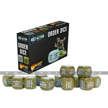 Bolt Action 2: Orders Dice Olive Drab (12)