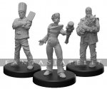 kuva tuotteesta on linkki tuotesivulle: Cyberpunk Red RPG: Edgerunners H -Male Chef, Media 5 Female, and Fixer Male w/ Cat