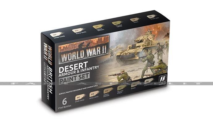 WWII Paint Set Desert British and German Armour and Infantry