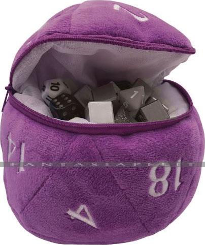 D20 Plush Dice Bag: Purple (6,5 Inches)