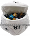 D20 Plush Dice Bag: White (6,5 Inches)