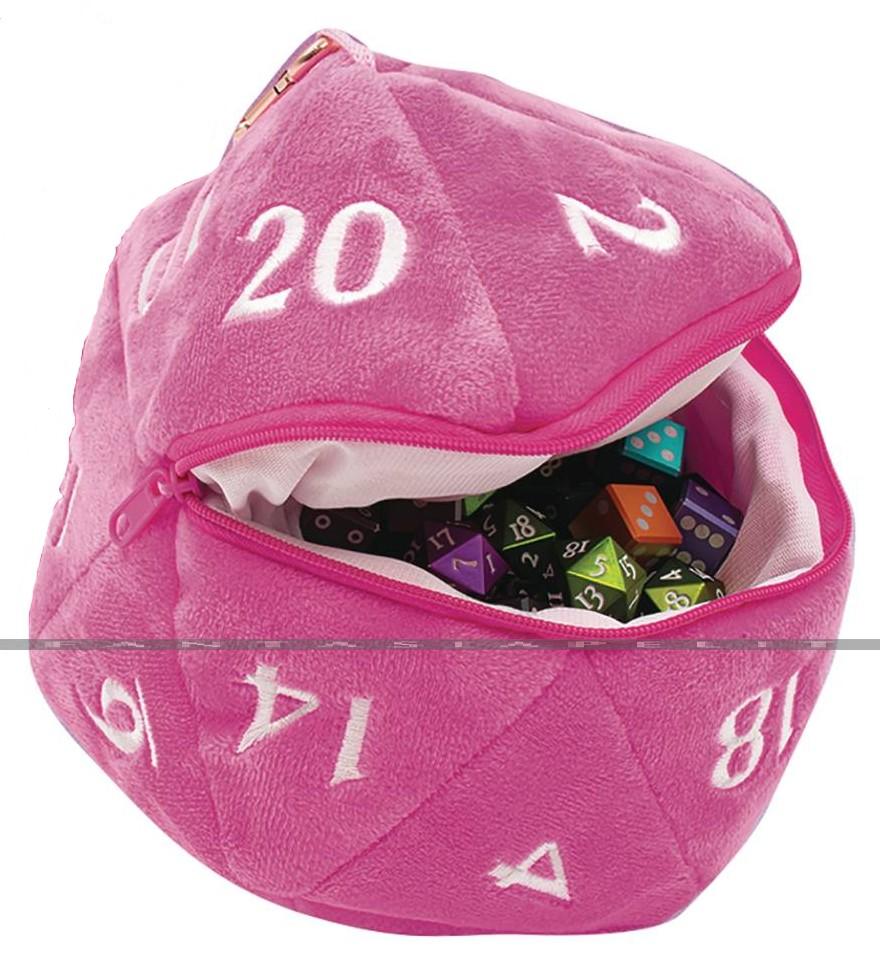 D20 Plush Dice Bag: Hot Pink (6,5 Inches)