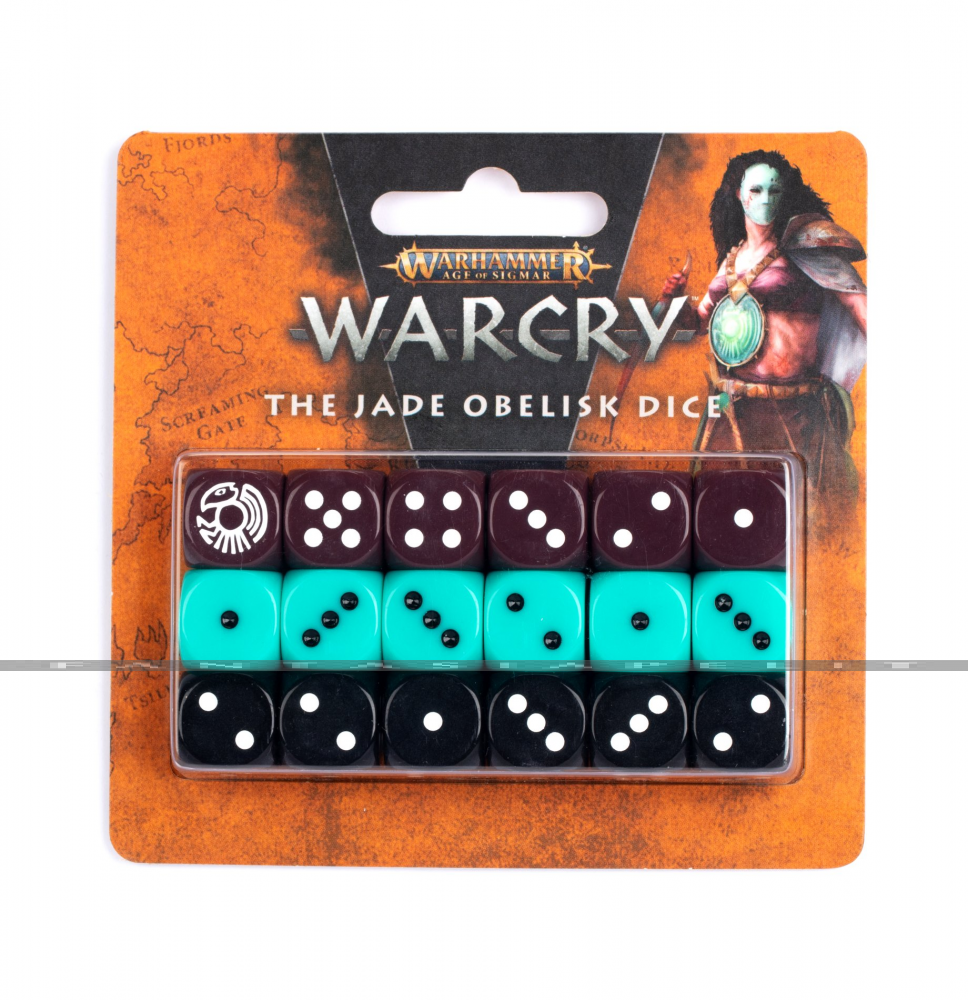 Warcry: Jade Obelisk Dice (18)