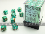 Dice Menagerie 10: 12mm D6 Marble Oxi Copper (36)