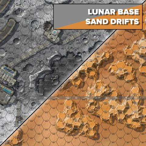 BattleTech: Battlemat P -Alien Worlds, Lunar Base/Sand Drifts
