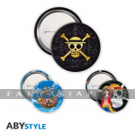 One Piece Badge Pack: Skull & Luffy