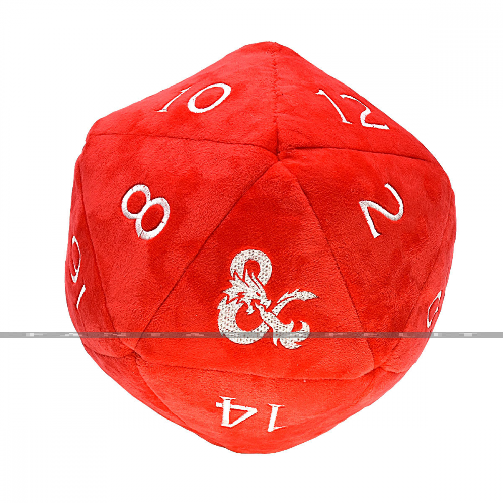 D20 Plush Dice Bag: Red (6,5 Inches)
