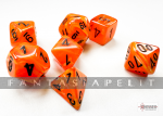 Vortex: Mini-Polyhedral Orange/black 7-Die Set