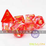 Crystal Dice Set: Crystal Blush (7 noppaa)