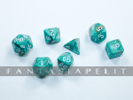 Marble: Mini-Polyhedral Oxi-Copper/white 7-Die Set