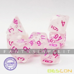 Crystal Dice Set: Pink Cloud (7 noppaa)