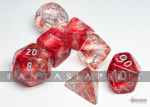 Nebula: Polyhedral Red/silver Luminary 7-Die Set
