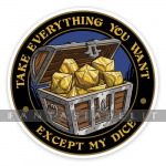 kuva on linkki tuotesivulle: Except My Dice Sticker
