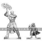kuva on linkki tuotesivulle: D&D Nolzur's Marvelous Unpainted Miniatures: Goliath Barbarian & Halfling Rogue