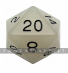 kuva on linkki tuotesivulle: 35mm Mega Acrylic d20: Glow in the Dark Clear with Black Numbers