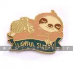 kuva on linkki tuotesivulle: Alternative Alignments Enamel Pin: Lawful Sleepy
