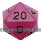35mm Mega Acrylic d20: Glow in the Dark Purple with Black Numbers