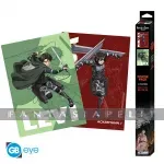 kuva on linkki tuotesivulle: Attack on Titan Set 2 Chibi Posters: Levi & Mikasa (52x38 cm)