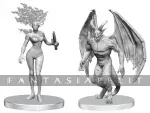 kuva on linkki tuotesivulle: Pathfinder Deep Cuts Unpainted Miniatures: Gargoyle & Shae (2)