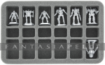 Foam Tray 35 mm (1.38 inches) Half-size with 18 Slots For 12 Battletech Mechs And Accessories