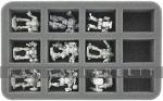 Foam Tray 50 mm (2 inches) Half-size with 12 Slots For Battletech Mechs
