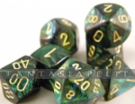 Scarab: Polyhedral Jade w/Gold 7-Die Set