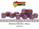 Bolt Action: Orders Dice Maroon