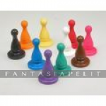 Plastic Pawns, Standard (Eleven 1 Inch Pawns, Assorted Colors) (5 Sets)
